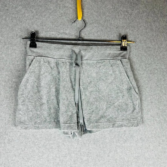 Juicy Couture Womans Sz Small Grey Powder Heather Velour Shorts NWT - Picture 3 of 8